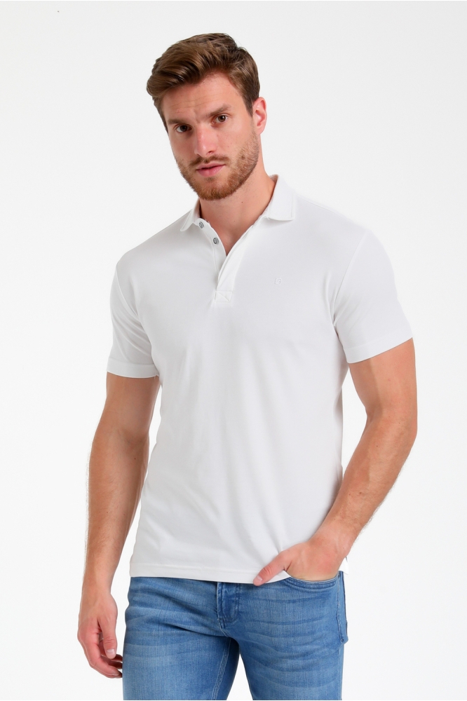 PREMIUM POLO VAN JERSEY KWALITEIT 235531 102 Ecru